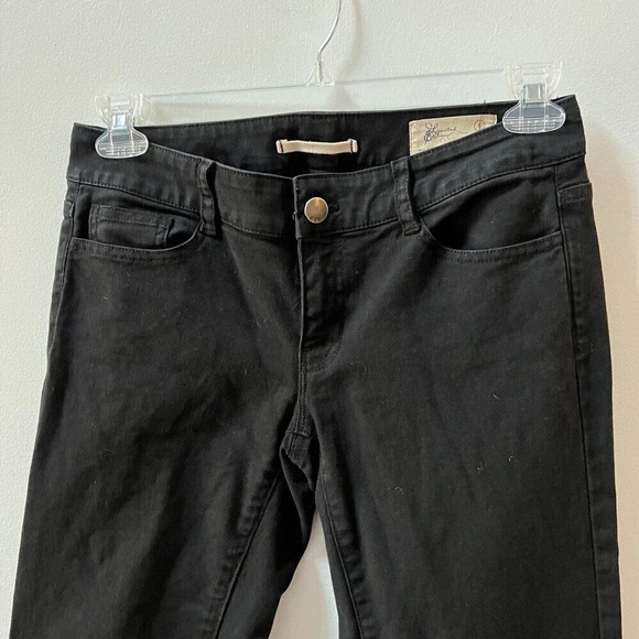 GAP Womens Limited Edition Black Jeans Straight Leg Sz 6 Cotton Spandex Bow - Picture 7 of 8